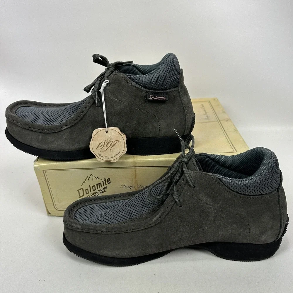 Dolomite Hawk Men's Boots Size 12 US Chukka Ankle Moc Toe Gray‎